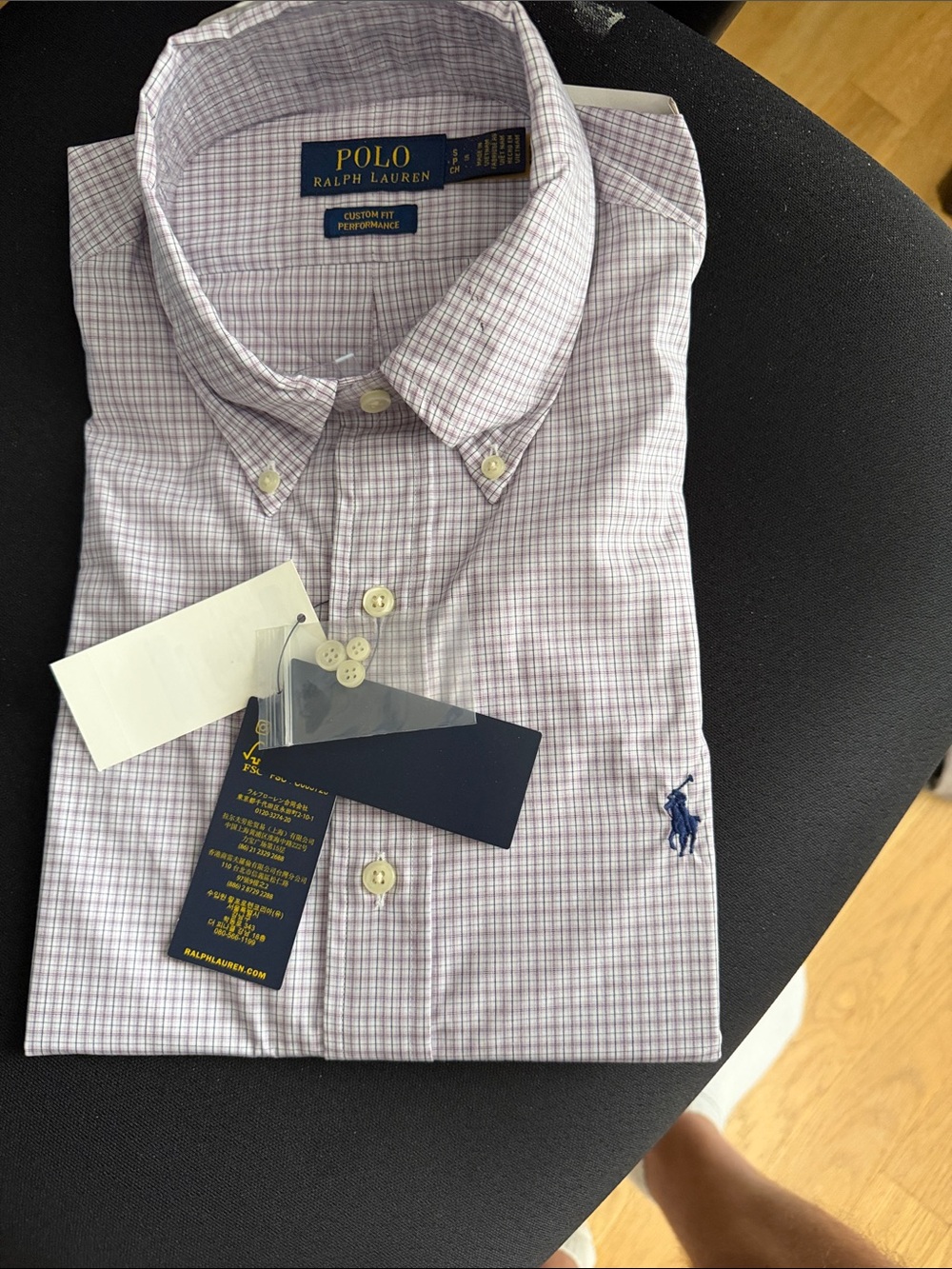 Polo by Ralph Lauren Men's Lilac Plaid Button-Down Shirt